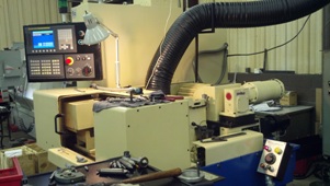 This is a Sheffield Crush Grinder with a Fanuc 0i-TD.
