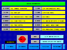 This is the Grind Parameter custom screen.  Enter grind process data in the fields aside the function description.